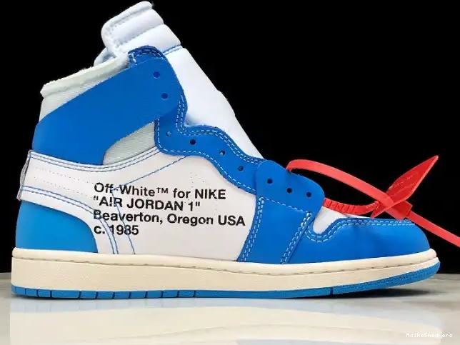 MaikeSneakers 1 UNC Air Off-White AQ0818-148 Jordan Blue Powder 0616